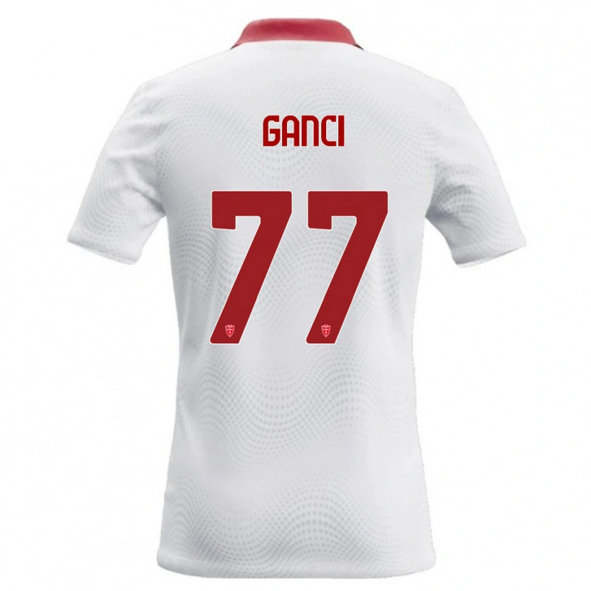 Danxen Mænd Daniele Ganci #77 Hvid Rød Udebane Spillertrøjer 2026/27 Trøje T-Shirt