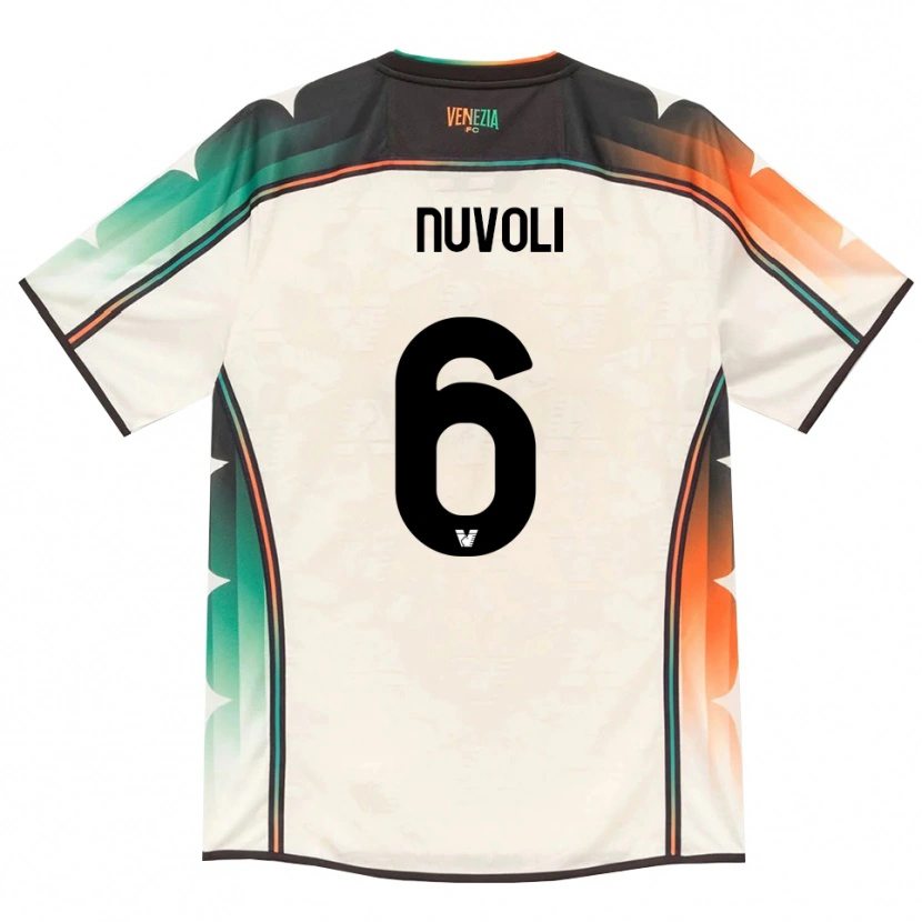 Danxen Mænd Francesco Nuvoli #6 Oldlace Orange Grøn Udebane Spillertrøjer 2026/27 Trøje T-Shirt