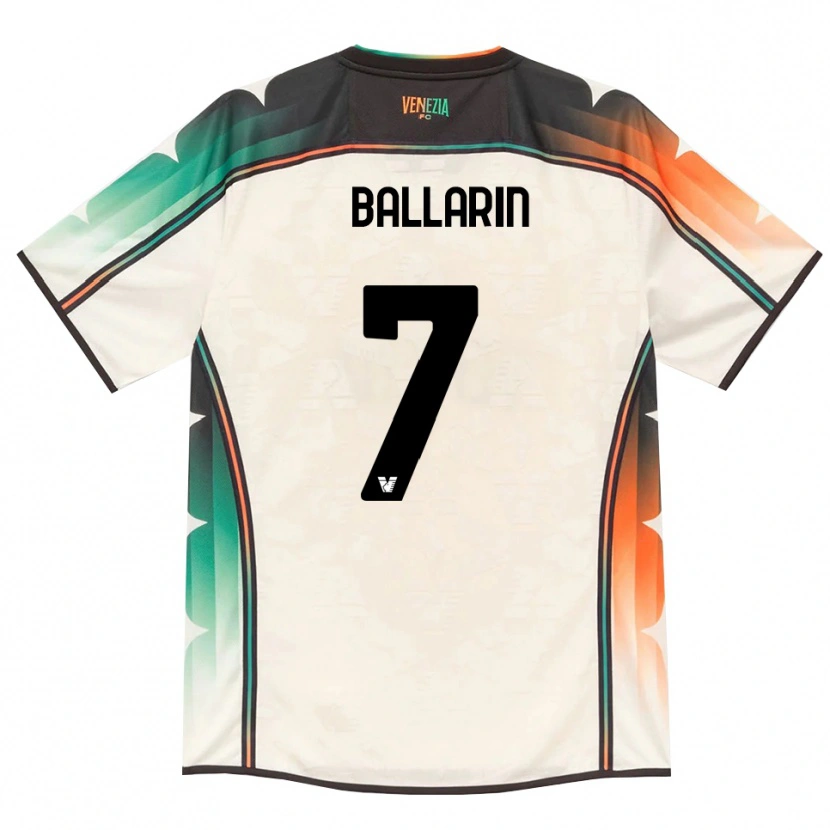 Danxen Mænd Mattia Ballarin #7 Oldlace Orange Grøn Udebane Spillertrøjer 2026/27 Trøje T-Shirt