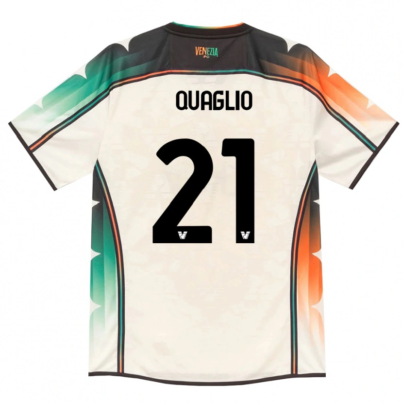 Danxen Mænd Anna Quaglio #21 Oldlace Orange Grøn Udebane Spillertrøjer 2026/27 Trøje T-Shirt
