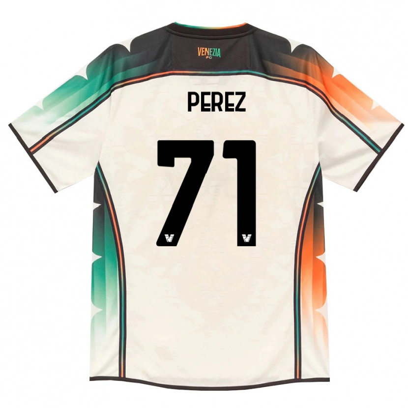 Danxen Mænd Kike Pérez #71 Oldlace Orange Grøn Udebane Spillertrøjer 2026/27 Trøje T-Shirt