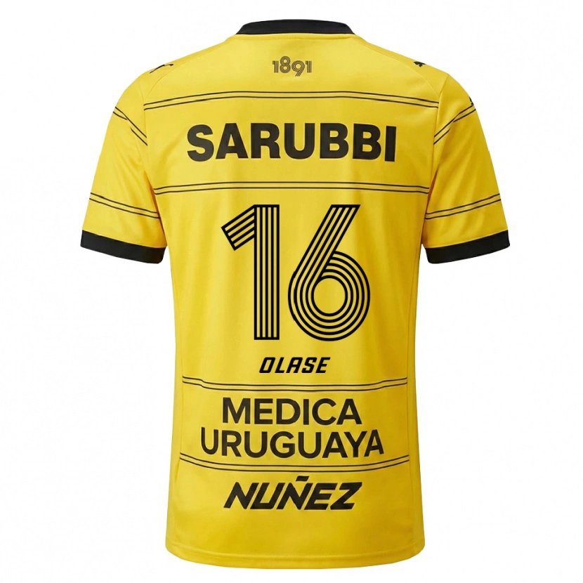Danxen Mænd Tomás Olase #16 Gul Sort Udebane Spillertrøjer 2026/27 Trøje T-Shirt