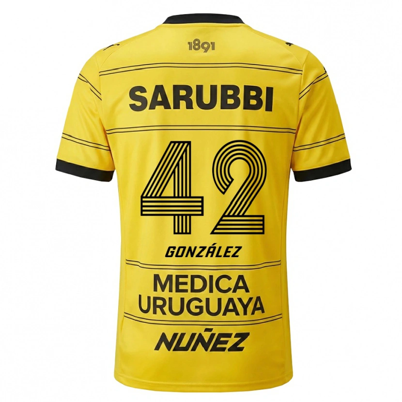 Danxen Mænd Luciano González #42 Gul Sort Udebane Spillertrøjer 2026/27 Trøje T-Shirt
