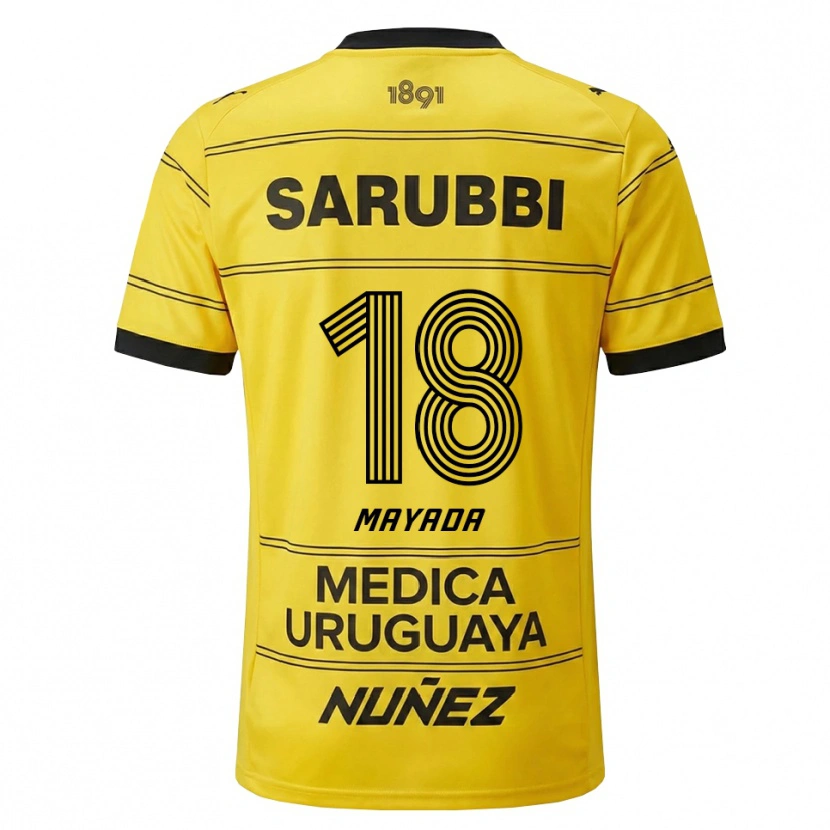 Danxen Mænd Camilo Mayada #18 Gul Sort Udebane Spillertrøjer 2026/27 Trøje T-Shirt