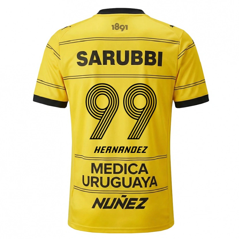 Danxen Mænd Abel Hernández #99 Gul Sort Udebane Spillertrøjer 2026/27 Trøje T-Shirt
