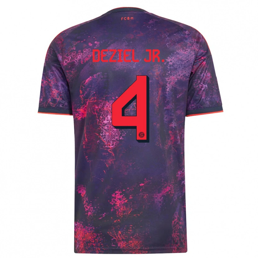 Danxen Mænd Robert Deziel Jr. #4 Lilla Rød Tredje Sæt Spillertrøjer 2026/27 Trøje T-Shirt