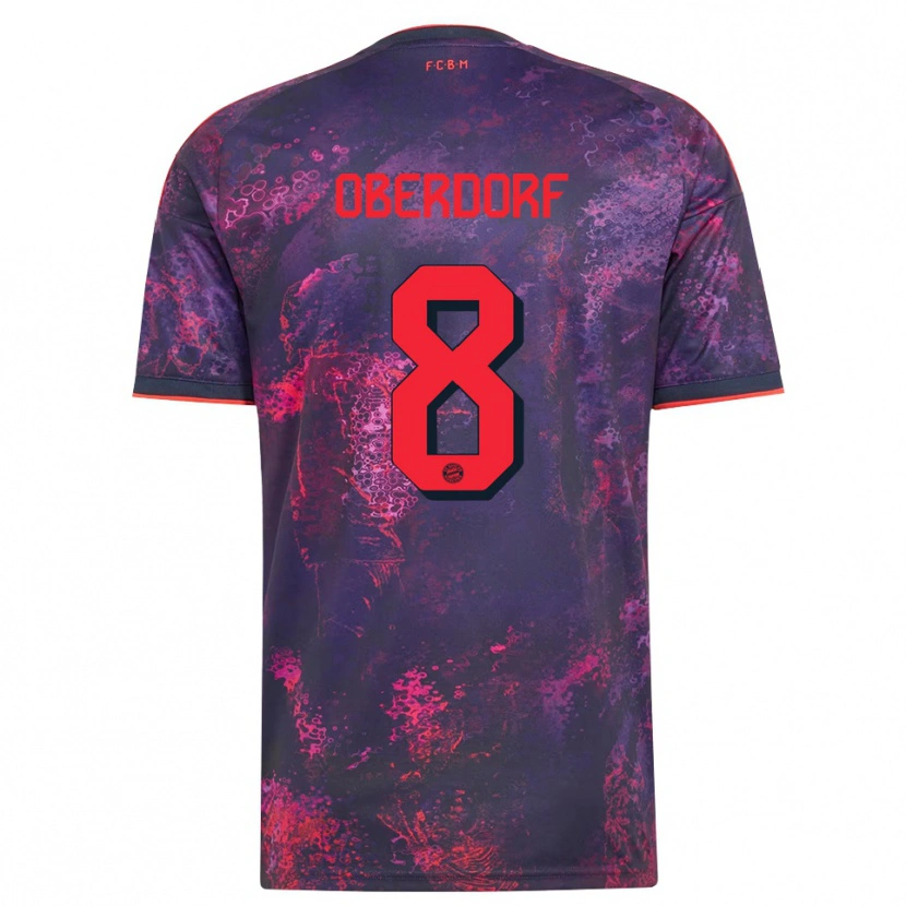 Danxen Mænd Lena Oberdorf #8 Lilla Rød Tredje Sæt Spillertrøjer 2026/27 Trøje T-Shirt