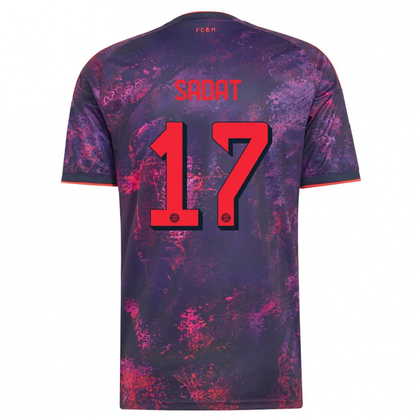 Danxen Mænd Mudaser Sadat #17 Lilla Rød Tredje Sæt Spillertrøjer 2026/27 Trøje T-Shirt