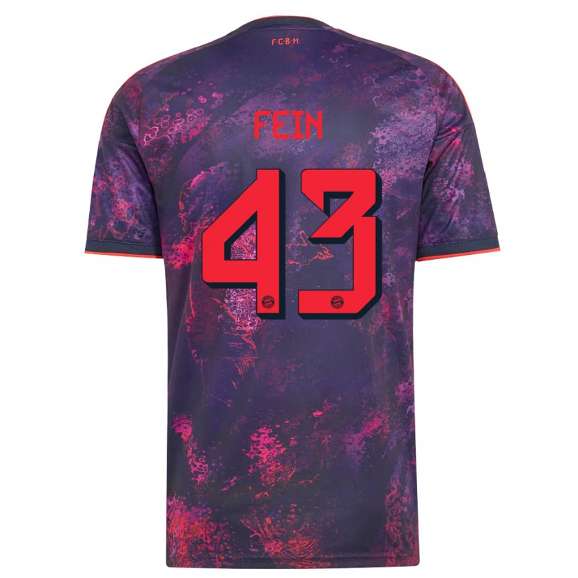 Danxen Mænd Adrian Fein #43 Lilla Rød Tredje Sæt Spillertrøjer 2026/27 Trøje T-Shirt
