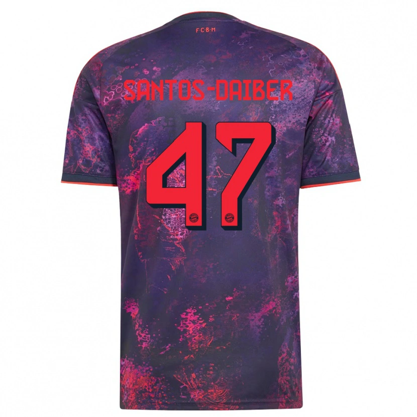 Danxen Mænd David Santos Daiber #47 Lilla Rød Tredje Sæt Spillertrøjer 2026/27 Trøje T-Shirt