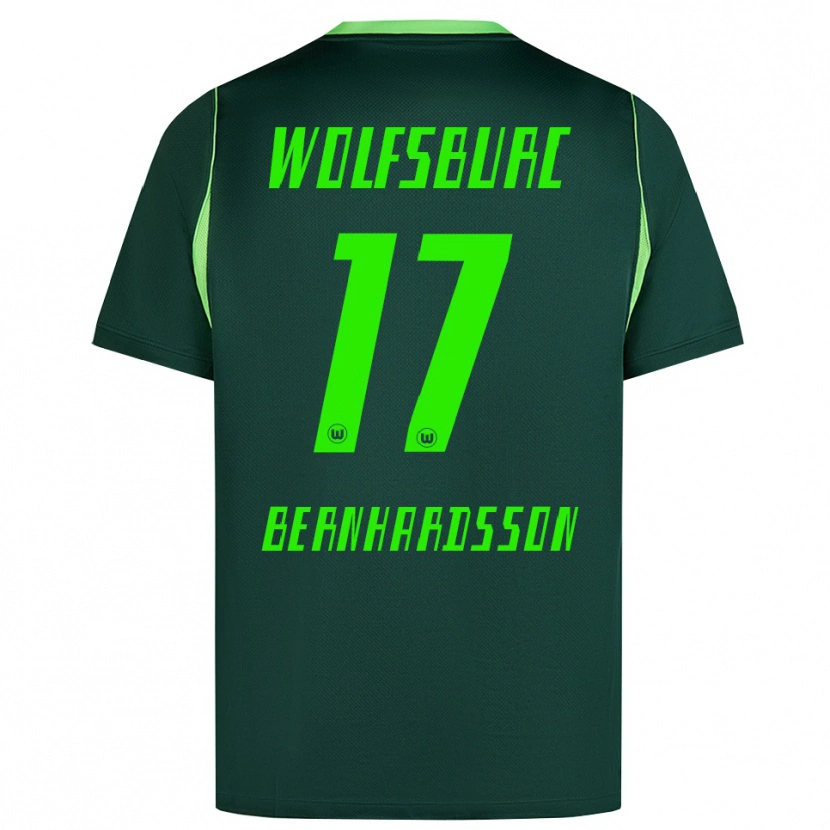 Danxen Mænd Alexander Bernhardsson #17 Mørkegrøn Hvid Hjemmebane Spillertrøjer 2026/27 Trøje T-Shirt