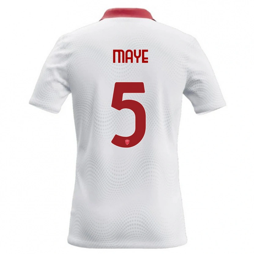 Danxen Kvinder Yvan Maye #5 Hvid Rød Udebane Spillertrøjer 2026/27 Trøje T-Shirt