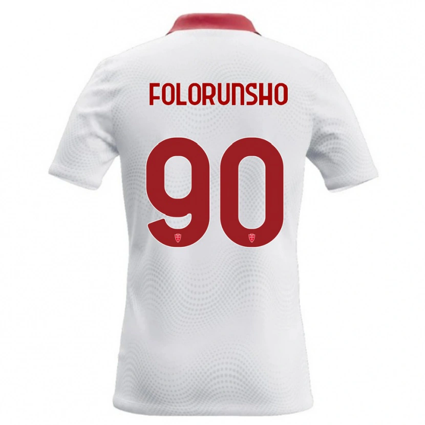 Danxen Kvinder Michael Folorunsho #90 Hvid Rød Udebane Spillertrøjer 2026/27 Trøje T-Shirt