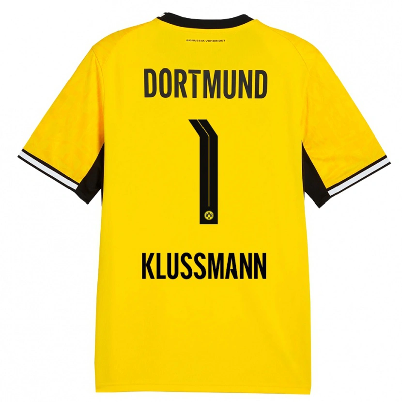 Danxen Kvinder Leon Klußmann #1 Gul Sort Hvid Hjemmebane Spillertrøjer 2026/27 Trøje T-Shirt