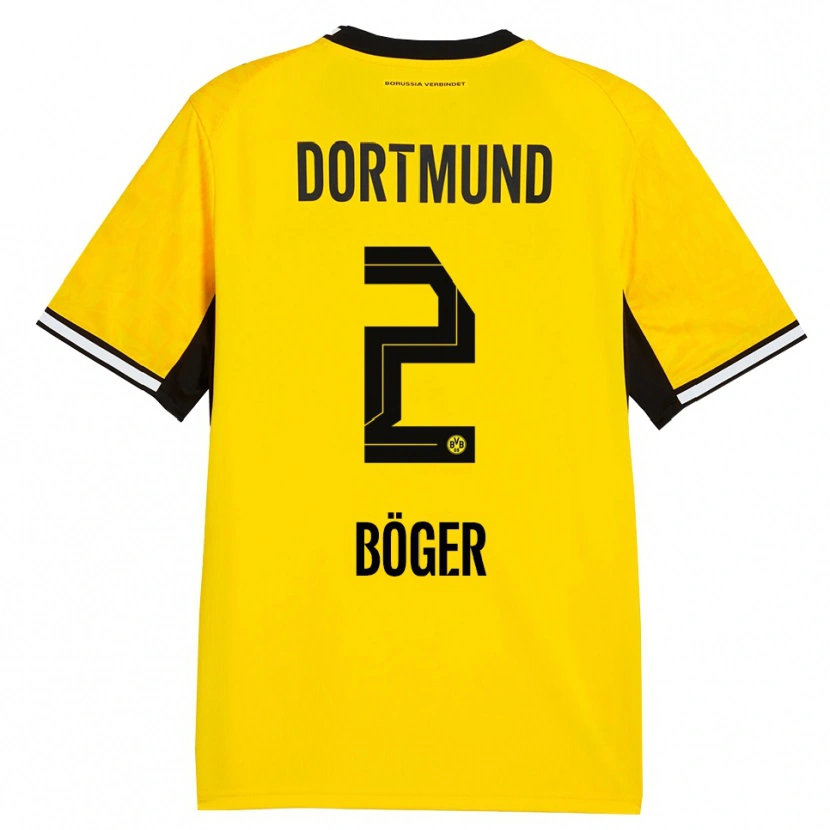 Danxen Kvinder Mia Böger #2 Gul Sort Hvid Hjemmebane Spillertrøjer 2026/27 Trøje T-Shirt