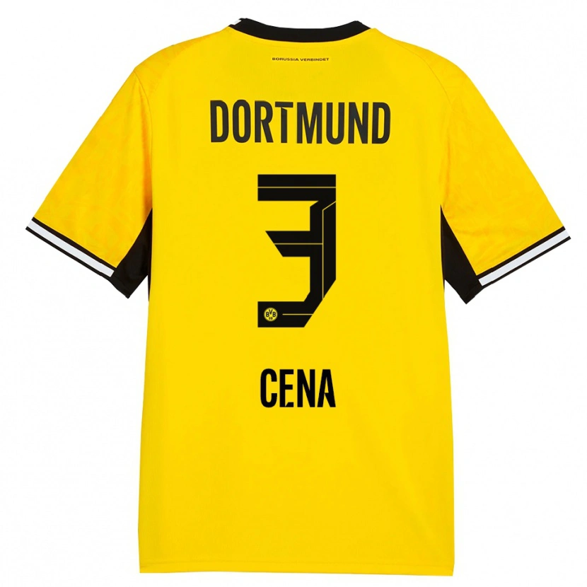 Danxen Kvinder Valon Cena #3 Gul Sort Hvid Hjemmebane Spillertrøjer 2026/27 Trøje T-Shirt