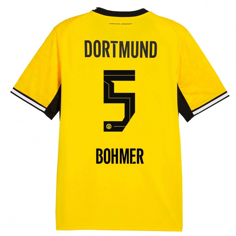 Danxen Kvinder Tim Bohmer #5 Gul Sort Hvid Hjemmebane Spillertrøjer 2026/27 Trøje T-Shirt