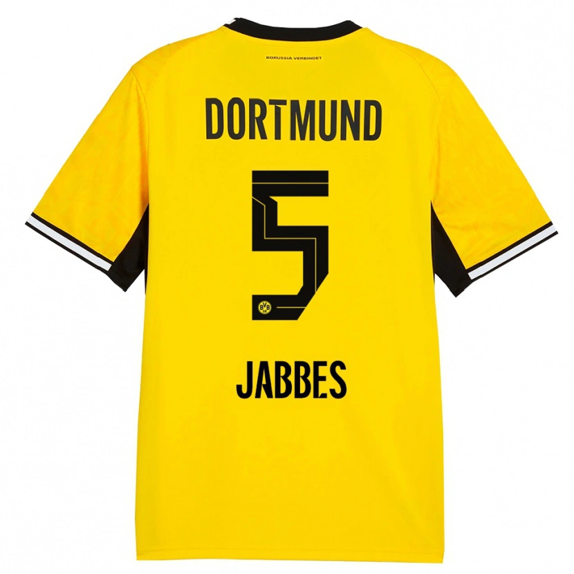 Danxen Kvinder Jasmin Jabbes #5 Gul Sort Hvid Hjemmebane Spillertrøjer 2026/27 Trøje T-Shirt