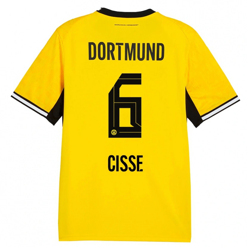 Danxen Kvinder Faroukou Cisse #6 Gul Sort Hvid Hjemmebane Spillertrøjer 2026/27 Trøje T-Shirt