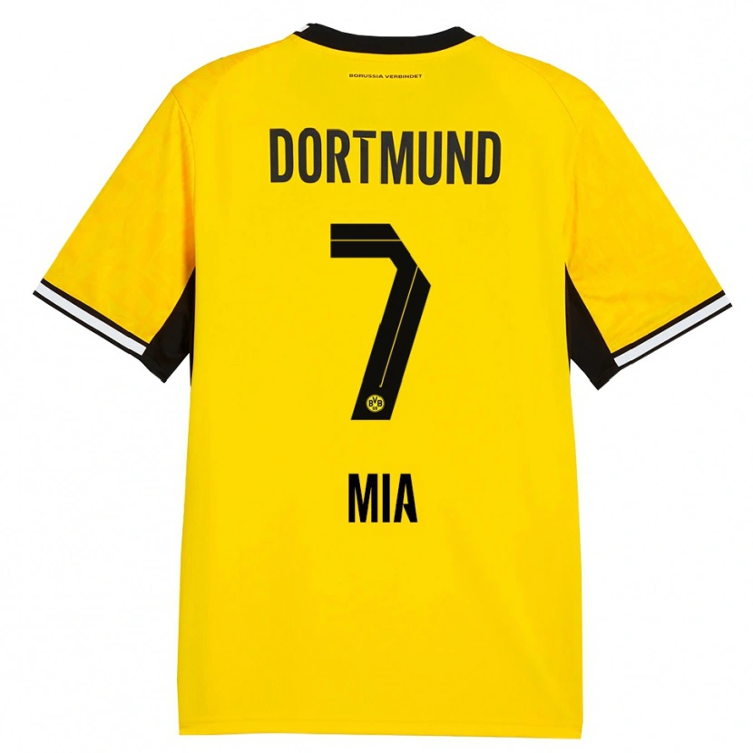 Danxen Kvinder Zschocke Mia #7 Gul Sort Hvid Hjemmebane Spillertrøjer 2026/27 Trøje T-Shirt