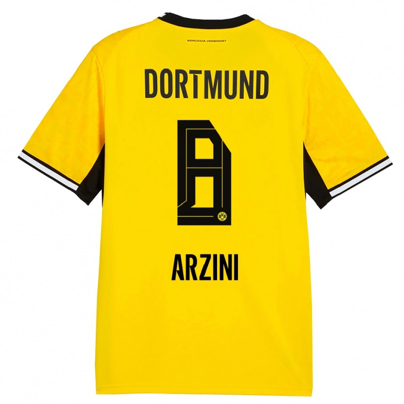 Danxen Kvinder Ilyas Arzini #8 Gul Sort Hvid Hjemmebane Spillertrøjer 2026/27 Trøje T-Shirt