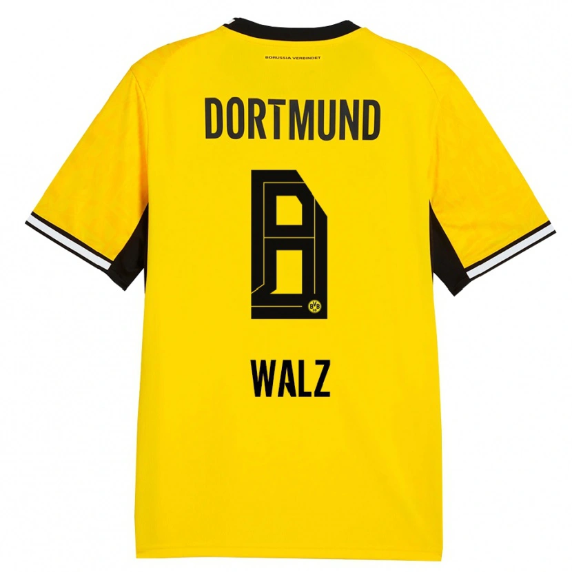 Danxen Kvinder Vasco Walz #8 Gul Sort Hvid Hjemmebane Spillertrøjer 2026/27 Trøje T-Shirt