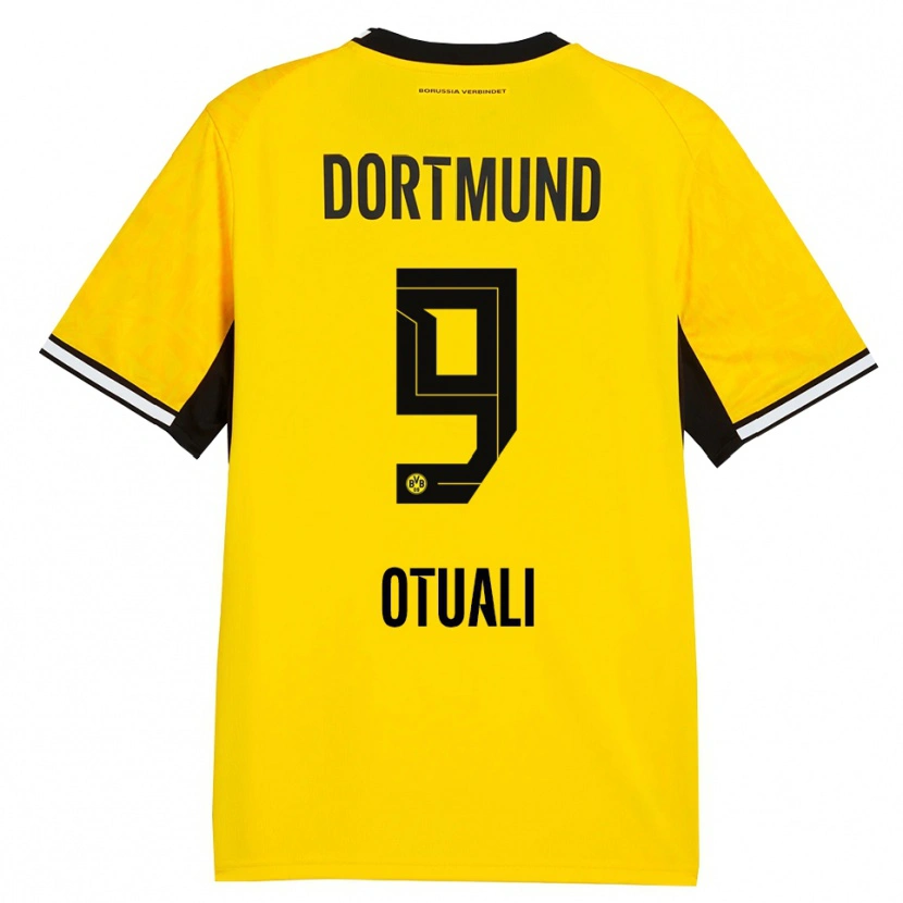Danxen Kvinder Moses Otuali #9 Gul Sort Hvid Hjemmebane Spillertrøjer 2026/27 Trøje T-Shirt