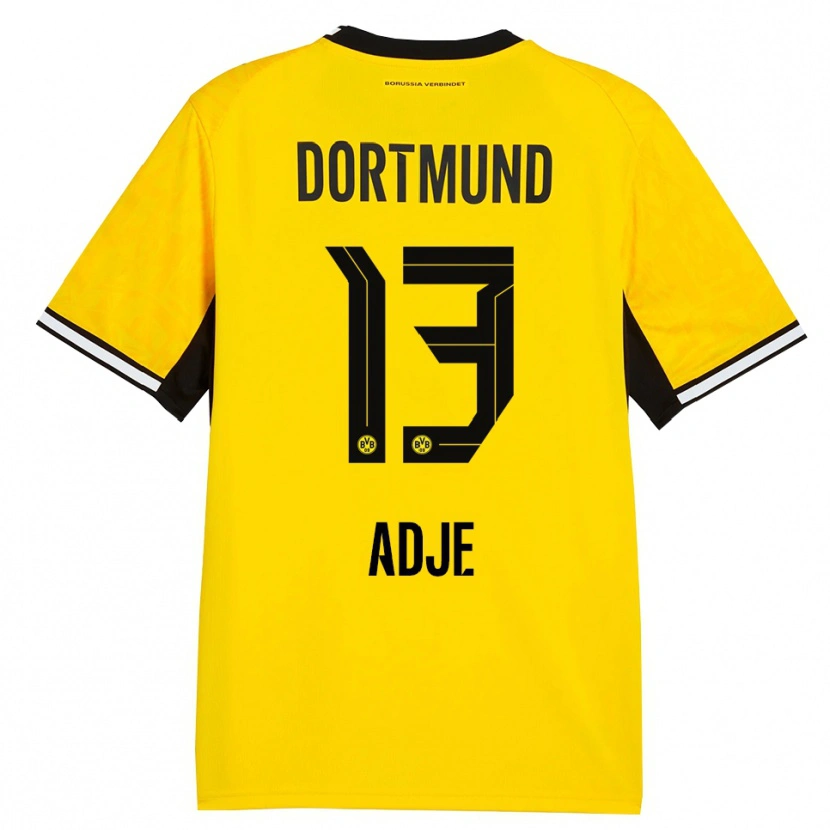 Danxen Kvinder Miguel Adje #13 Gul Sort Hvid Hjemmebane Spillertrøjer 2026/27 Trøje T-Shirt