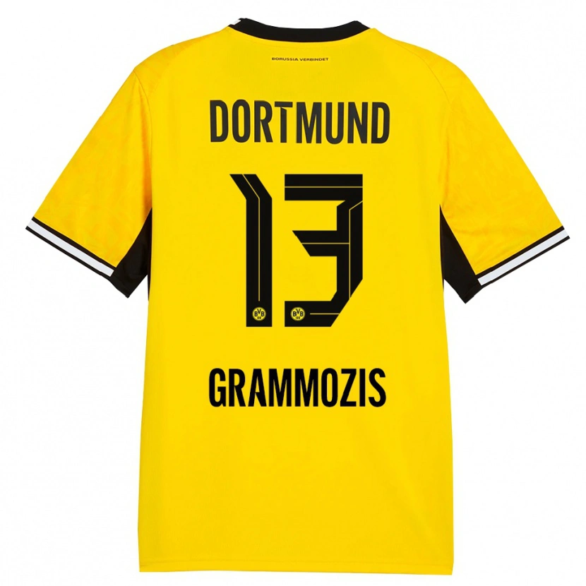 Danxen Kvinder Athanasios Grammozis #13 Gul Sort Hvid Hjemmebane Spillertrøjer 2026/27 Trøje T-Shirt