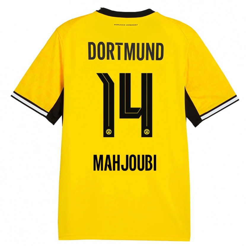 Danxen Kvinder Anas Mahjoubi #14 Gul Sort Hvid Hjemmebane Spillertrøjer 2026/27 Trøje T-Shirt