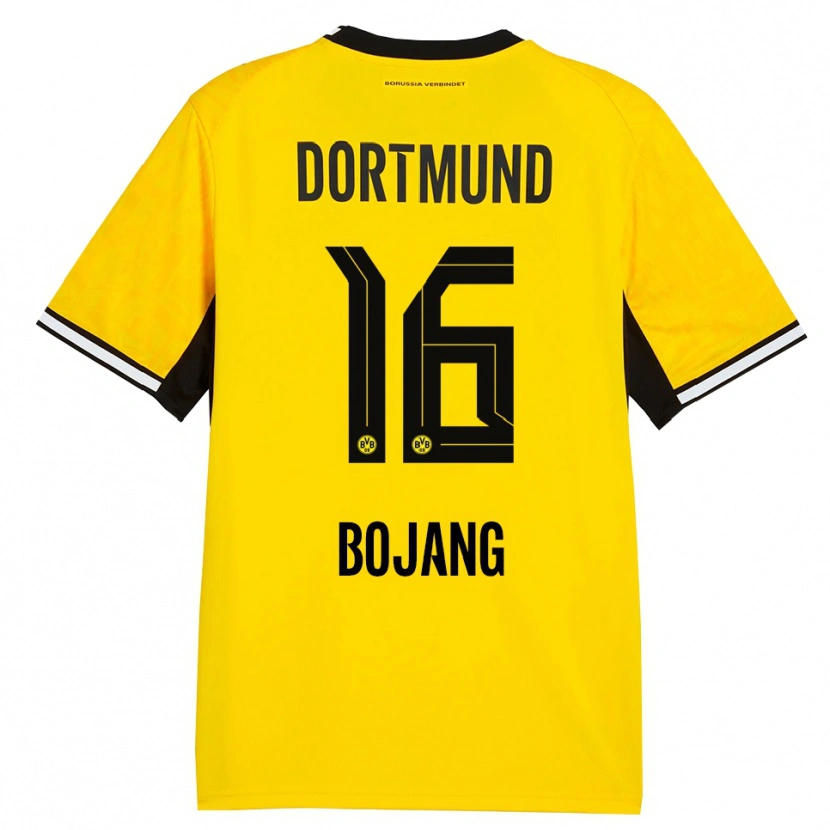 Danxen Kvinder Tim-Bakary Bojang #16 Gul Sort Hvid Hjemmebane Spillertrøjer 2026/27 Trøje T-Shirt