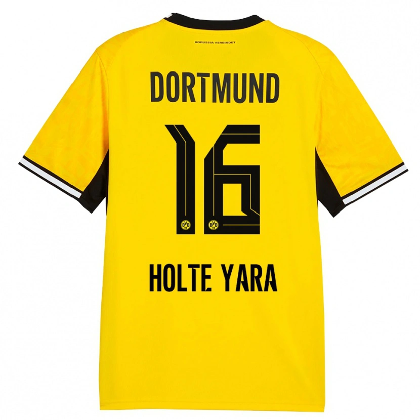 Danxen Kvinder Ten Holte Yara #16 Gul Sort Hvid Hjemmebane Spillertrøjer 2026/27 Trøje T-Shirt