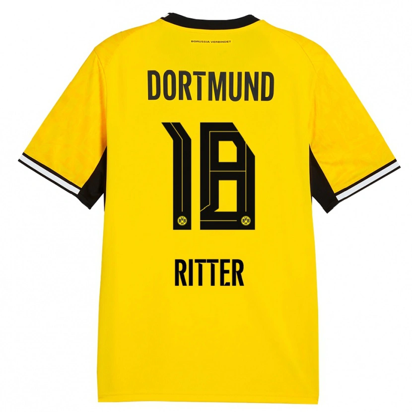 Danxen Kvinder Roméo Ritter #18 Gul Sort Hvid Hjemmebane Spillertrøjer 2026/27 Trøje T-Shirt
