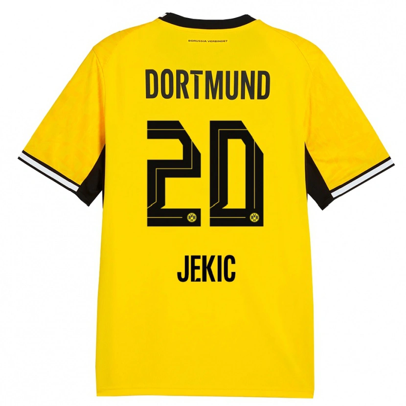 Danxen Kvinder Nikola Jekic #20 Gul Sort Hvid Hjemmebane Spillertrøjer 2026/27 Trøje T-Shirt