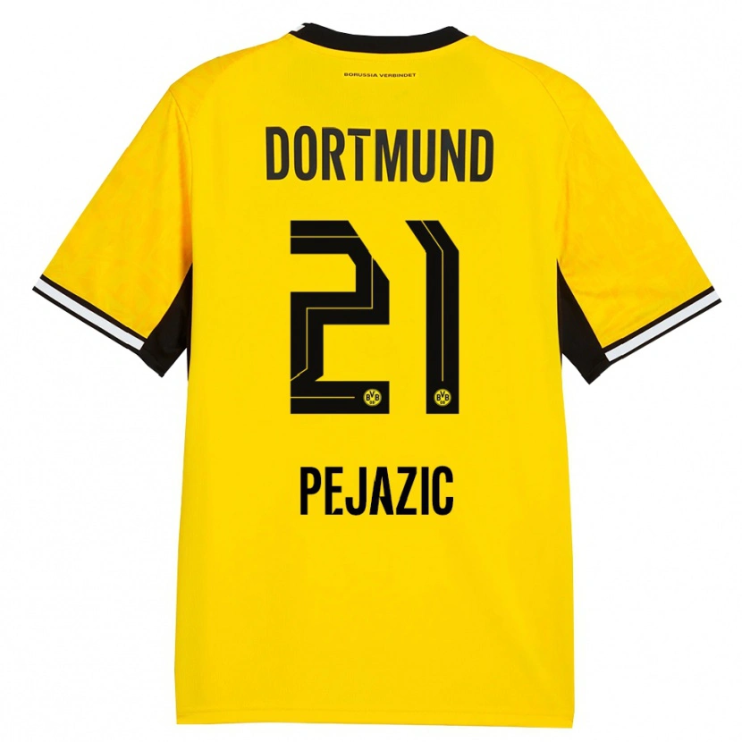 Danxen Kvinder Mario Pejazic #21 Gul Sort Hvid Hjemmebane Spillertrøjer 2026/27 Trøje T-Shirt