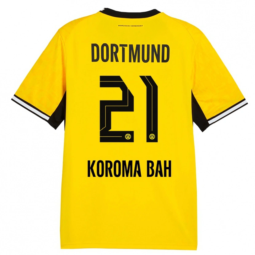 Danxen Kvinder Septimus Koroma Bah #21 Gul Sort Hvid Hjemmebane Spillertrøjer 2026/27 Trøje T-Shirt