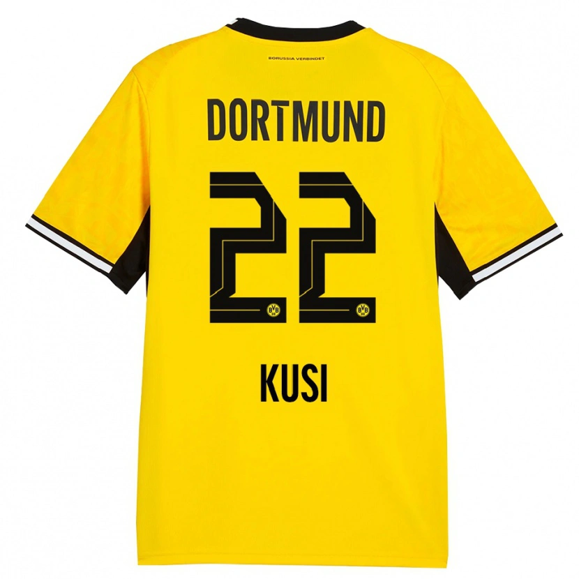 Danxen Kvinder Jayden Kusi #22 Gul Sort Hvid Hjemmebane Spillertrøjer 2026/27 Trøje T-Shirt