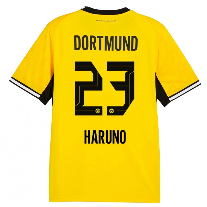 Danxen Kvinder Sasaki Haruno #23 Gul Sort Hvid Hjemmebane Spillertrøjer 2026/27 Trøje T-Shirt