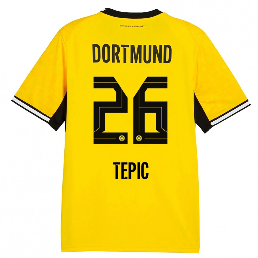 Danxen Kvinder Lyon Tepic #26 Gul Sort Hvid Hjemmebane Spillertrøjer 2026/27 Trøje T-Shirt