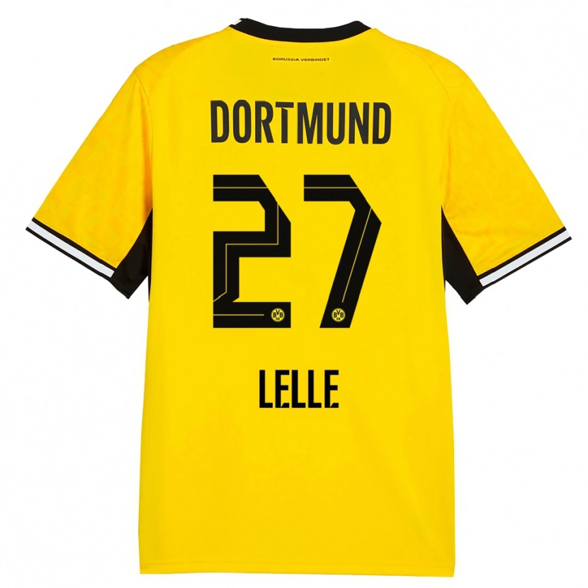 Danxen Kvinder David Lelle #27 Gul Sort Hvid Hjemmebane Spillertrøjer 2026/27 Trøje T-Shirt