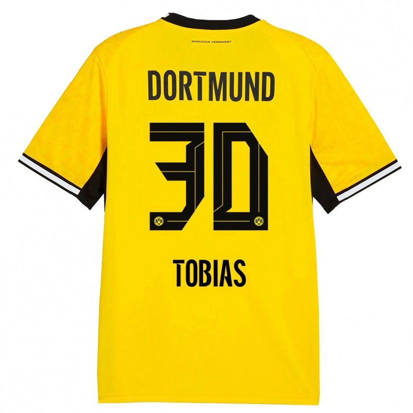 Danxen Kvinder Vogt Tobias #30 Gul Sort Hvid Hjemmebane Spillertrøjer 2026/27 Trøje T-Shirt