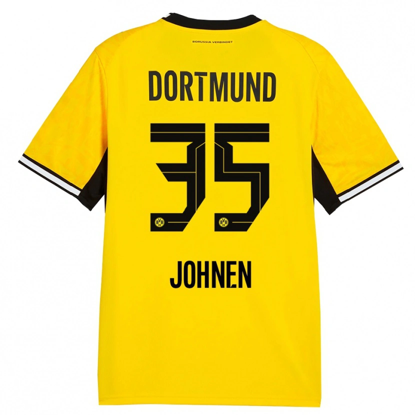 Danxen Kvinder Marcel Johnen #35 Gul Sort Hvid Hjemmebane Spillertrøjer 2026/27 Trøje T-Shirt