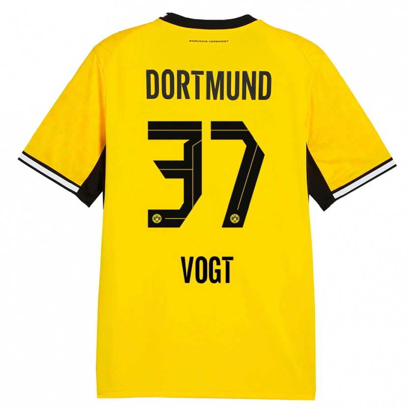 Danxen Kvinder Levin Vogt #37 Gul Sort Hvid Hjemmebane Spillertrøjer 2026/27 Trøje T-Shirt