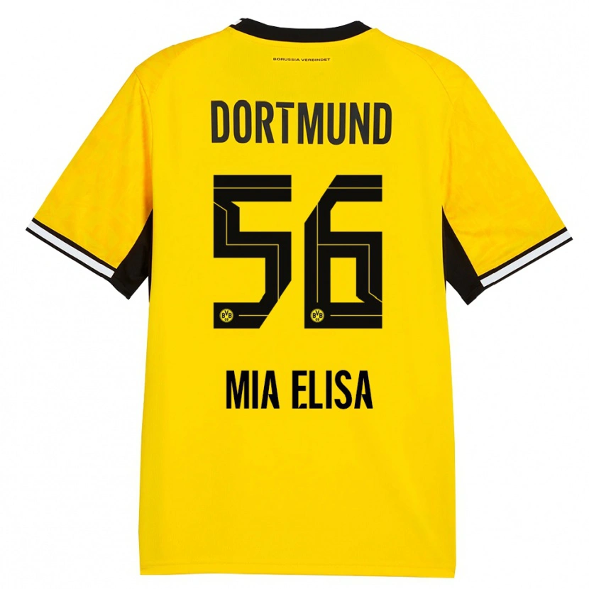 Danxen Kvinder Bomnuter Mia Elisa #56 Gul Sort Hvid Hjemmebane Spillertrøjer 2026/27 Trøje T-Shirt