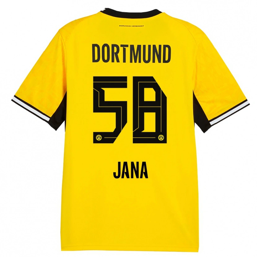 Danxen Kvinder Nordberg Jana #58 Gul Sort Hvid Hjemmebane Spillertrøjer 2026/27 Trøje T-Shirt