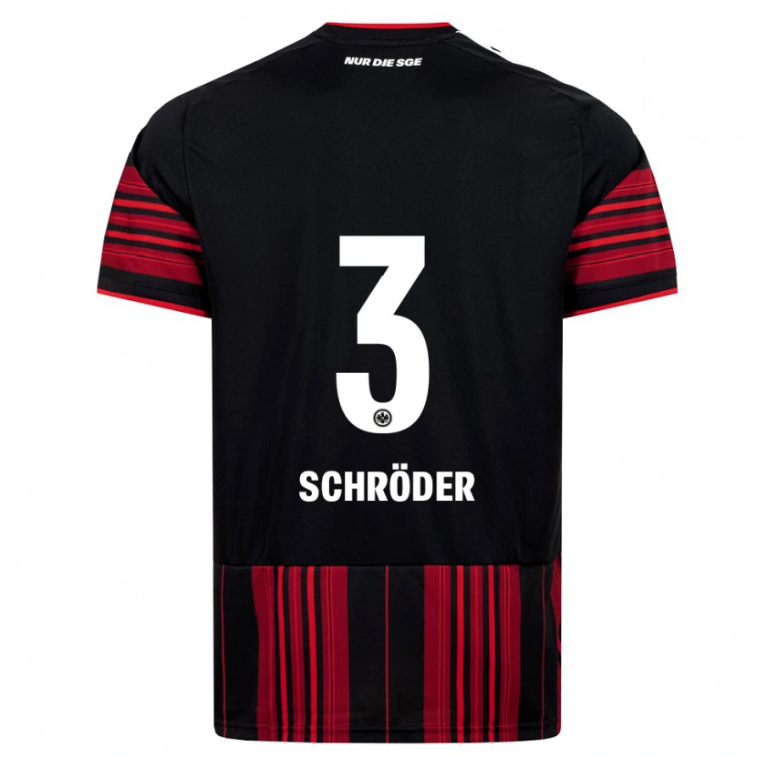Danxen Kvinder Finn Schröder #3 Sort Rød Hvid Hjemmebane Spillertrøjer 2026/27 Trøje T-Shirt