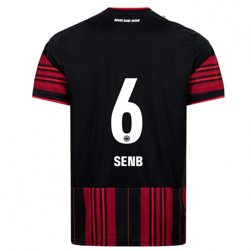 Danxen Kvinder Elisa Senß #6 Sort Rød Hvid Hjemmebane Spillertrøjer 2026/27 Trøje T-Shirt
