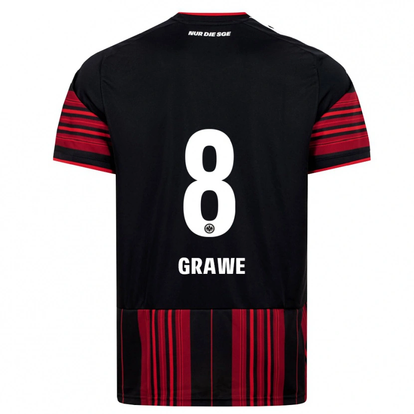 Danxen Kvinder Lisanne Gräwe #8 Sort Rød Hvid Hjemmebane Spillertrøjer 2026/27 Trøje T-Shirt