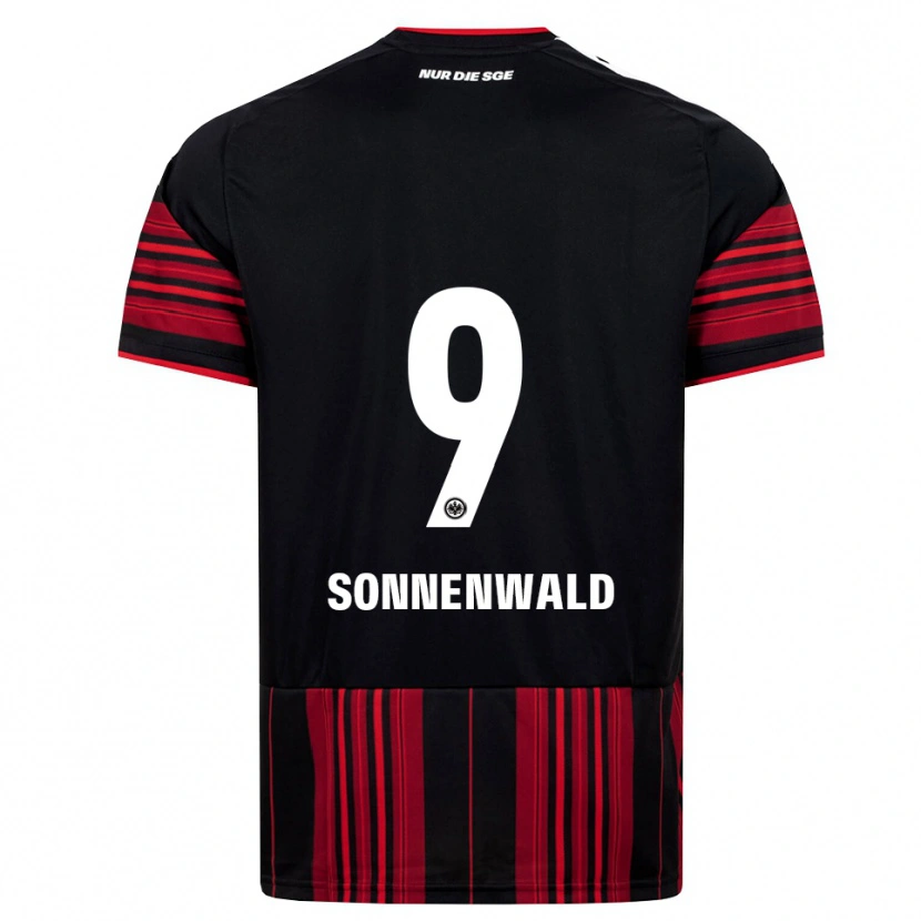 Danxen Kvinder Lukas Sonnenwald #9 Sort Rød Hvid Hjemmebane Spillertrøjer 2026/27 Trøje T-Shirt
