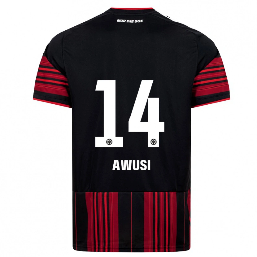 Danxen Kvinder Junior Awusi #14 Sort Rød Hvid Hjemmebane Spillertrøjer 2026/27 Trøje T-Shirt